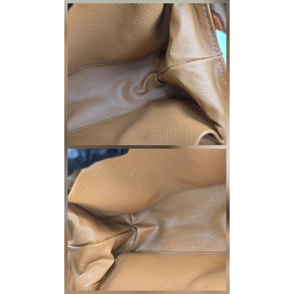 Celine Vintage Macadam Monogram Cosmetic Pouch Brown Coated Canvas Made in Italy - Picture 7 of 9